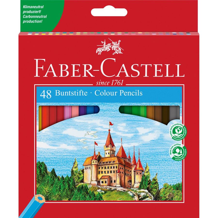 Faber-Castell - Lápiz Classic Colour, estuche cartón, 48 piezas