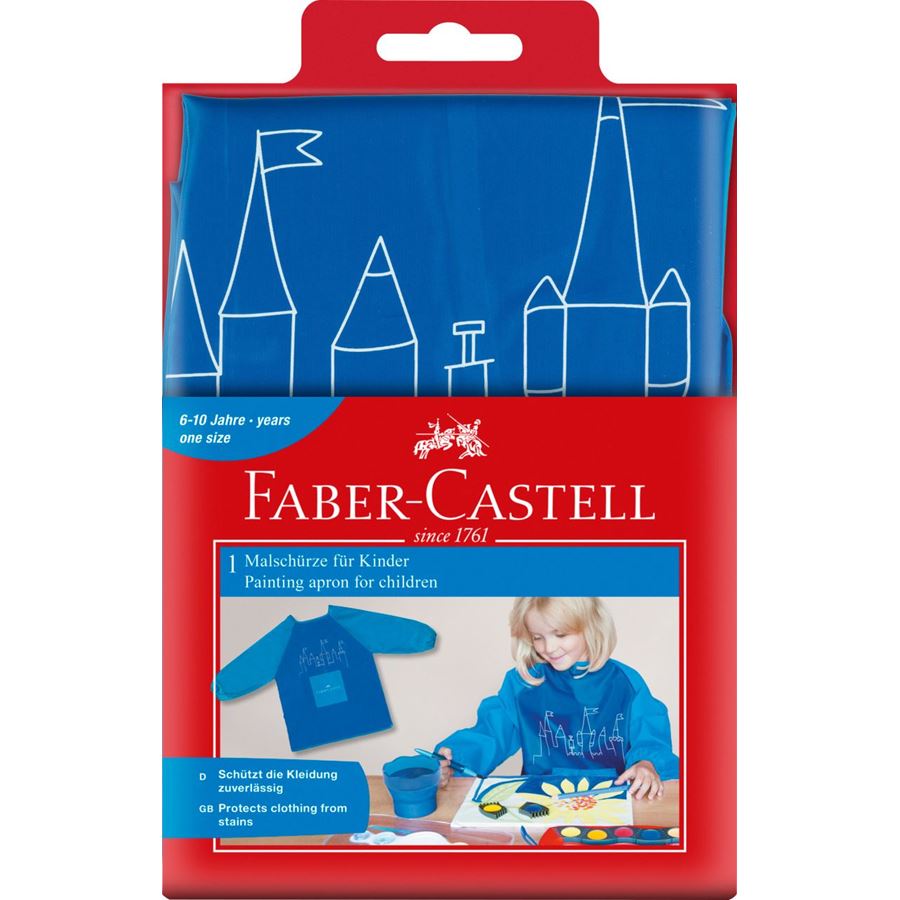 Faber-Castell - Delantal infantil para pintar, azul