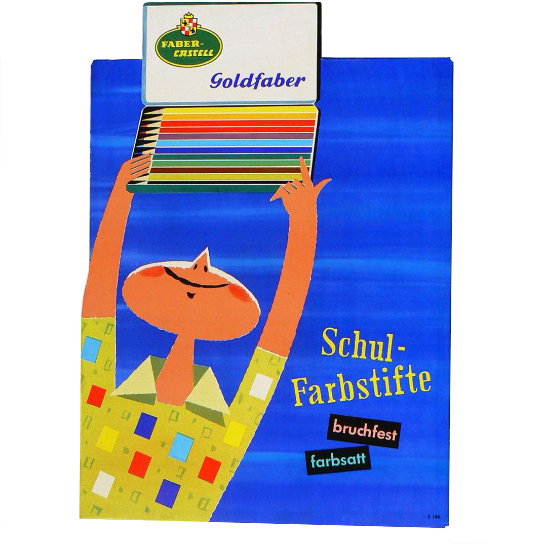 Advertising in the 1950s - The "Goldfaber" coloured pencil