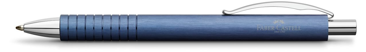 Faber-Castell - Bolígrafo Essentio aluminio, B , azul