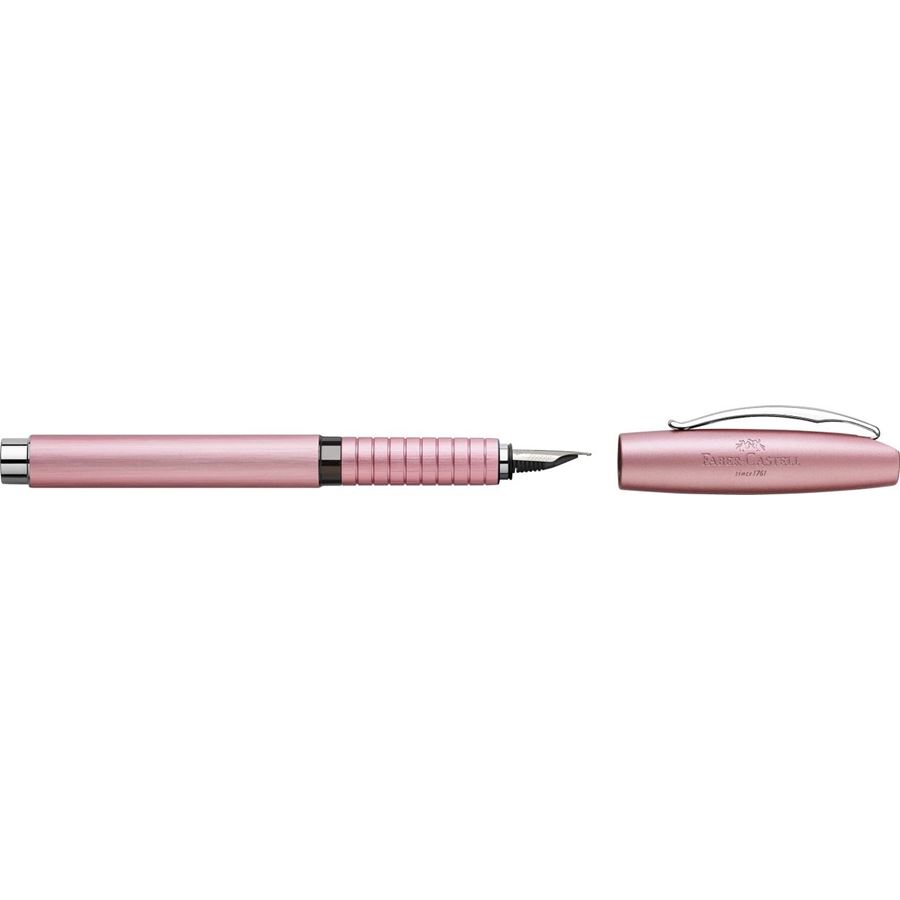Faber-Castell - Pluma estilográfica Essentio aluminio, B, rosa
