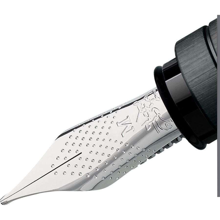 Faber-Castell - Pluma estilográfica Essentio aluminio, B, negro