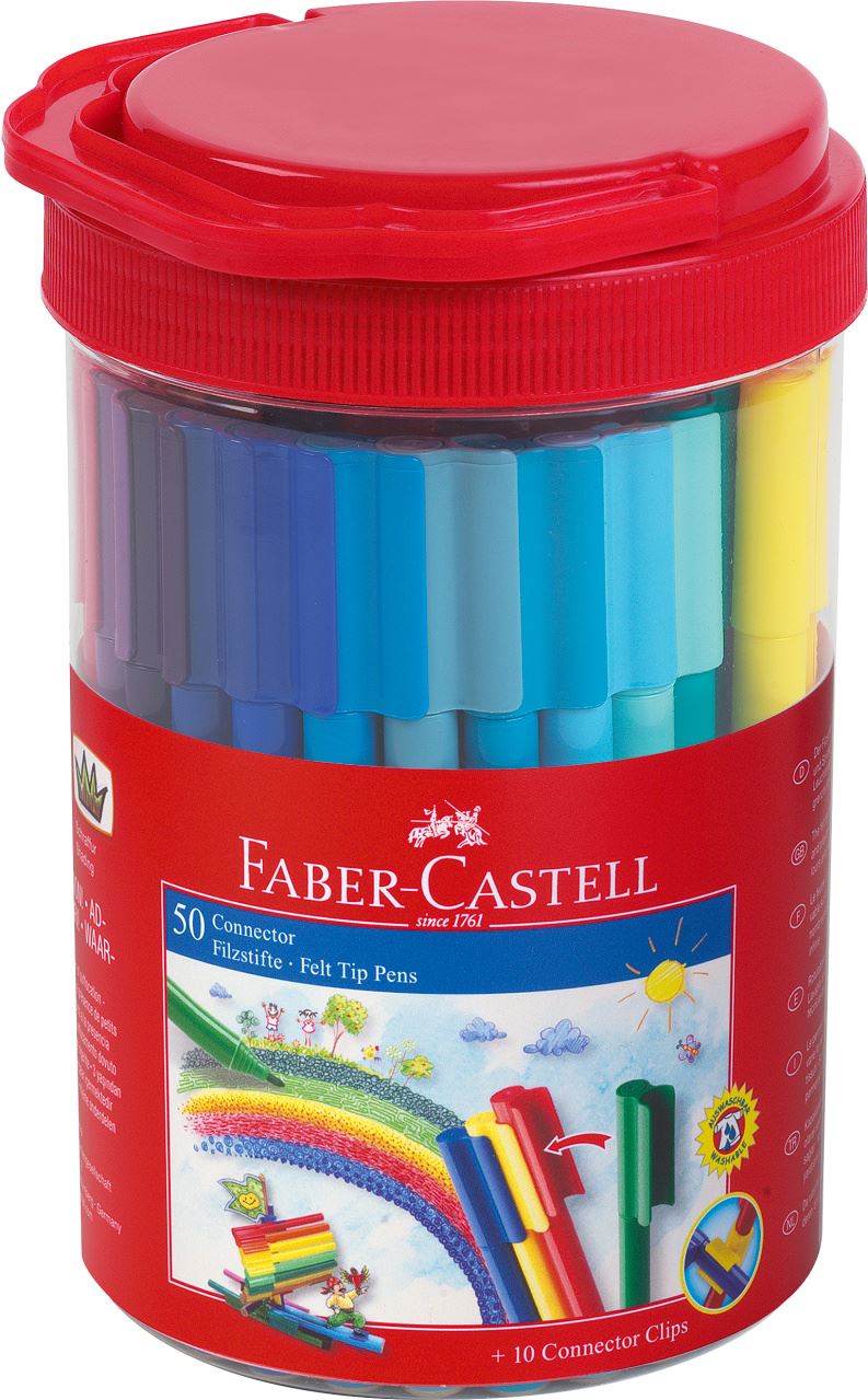 Faber-Castell - Rotulador Connector Caja, juego regalo, 60 piezas