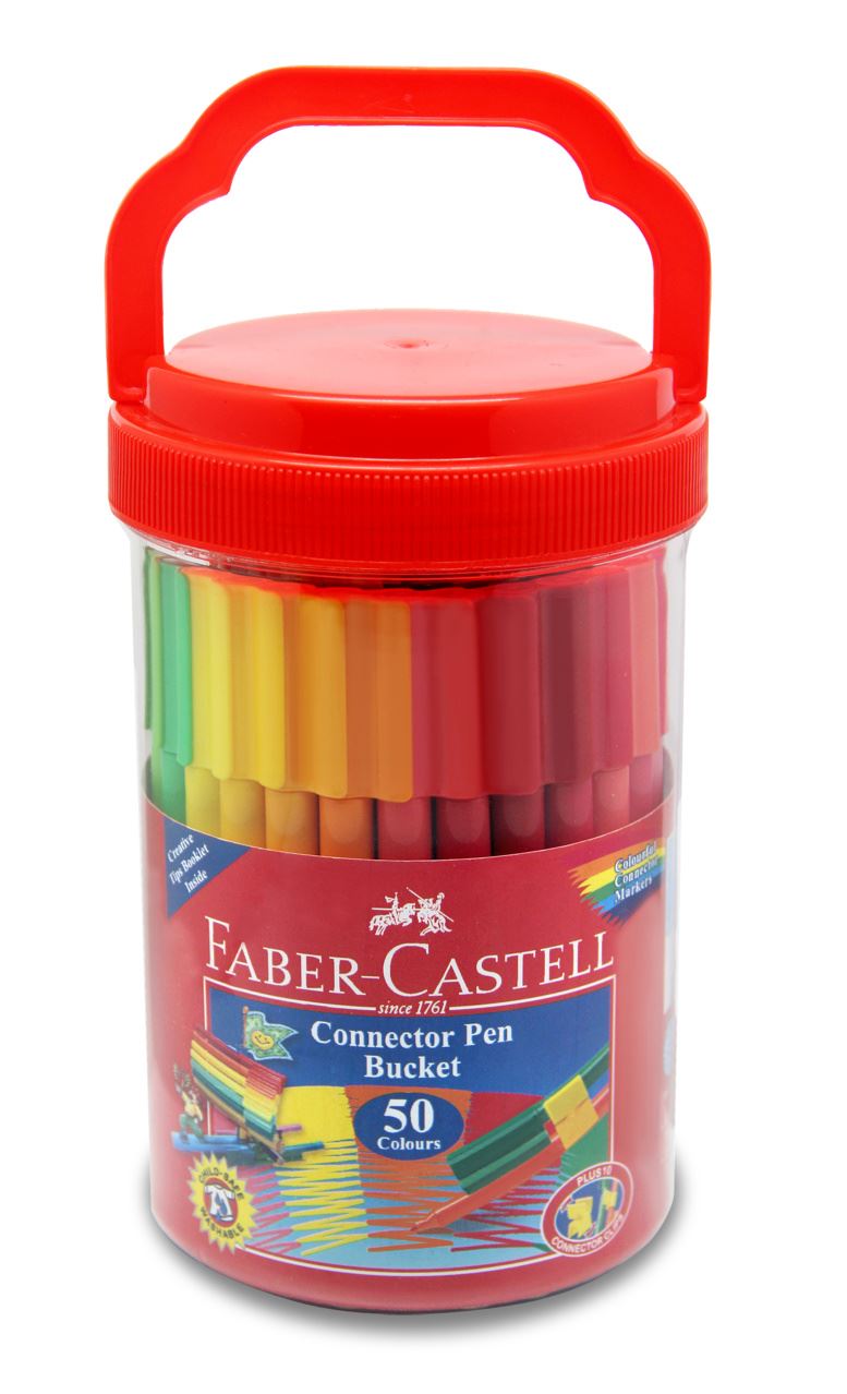 Faber-Castell - Balde con 50 marcadores Connector