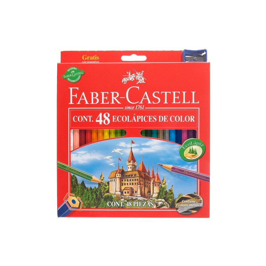 Faber-Castell - 48 EcoLápices de color + sacapuntas