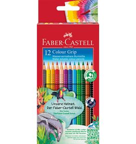 Faber-Castell - Lápiz de color Colour Grip, estuche cartón, 12 piezas