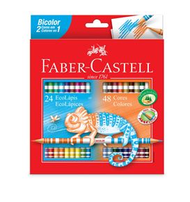 Faber-Castell - 24 EcoLápices bicolor doble punta