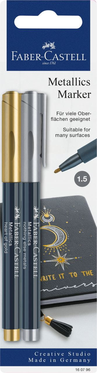 Faber-Castell - Metallics Marker, heart of gold/nothing else metals