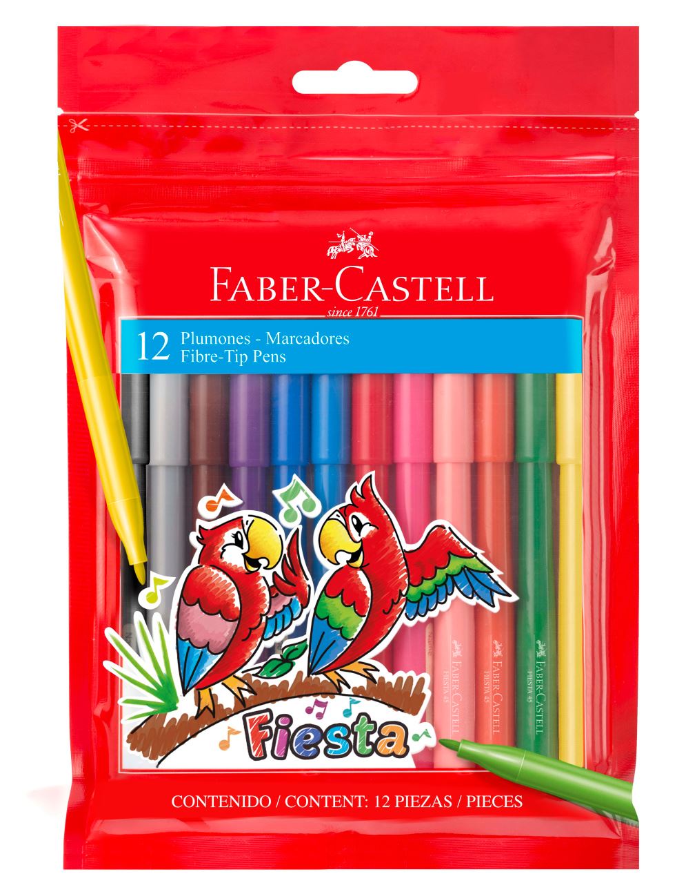 Faber-Castell - Plumones Fiesta 45 estuche x 12