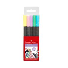 Faber-Castell - Tiralíneas Grip Finepen estuche x5 colores pastel
