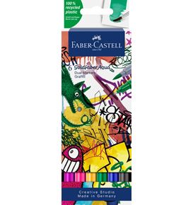 Faber-Castell - Goldfaber Aqua Dual Marker, estuche con 6, Graffiti