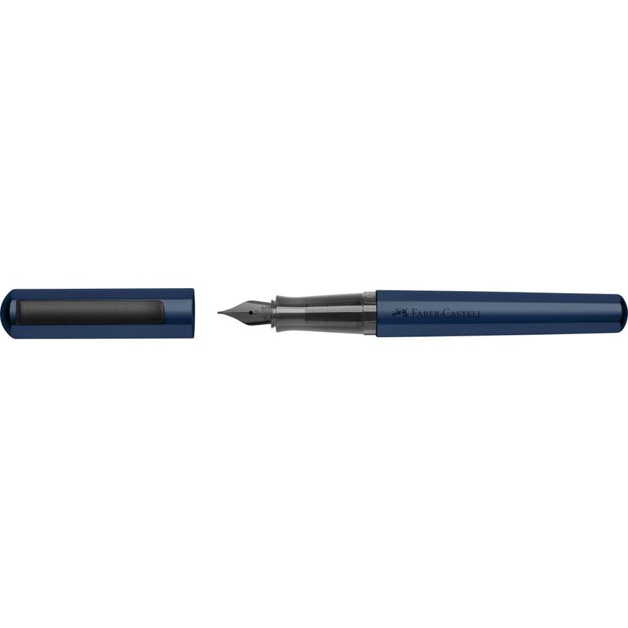 Faber-Castell - Pluma estilográfica Hexo azul M