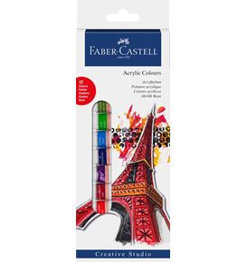 Faber-Castell - Estuche de iniciación pintura acrílica, 12 x tubo 12 ml
