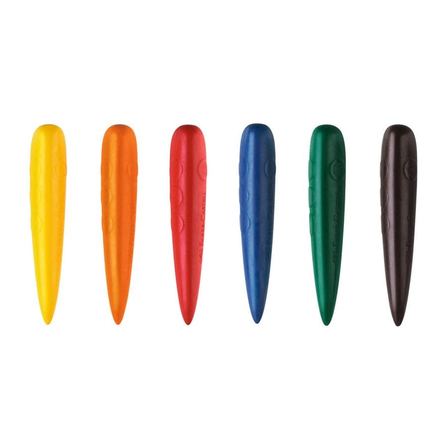 Faber-Castell - Crayones cohete ergonómicos estuche x6