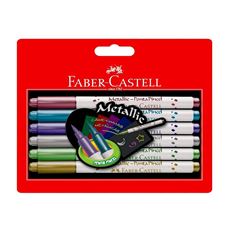 Faber-Castell - Rotulador Metalizado punta pincel x6 colores