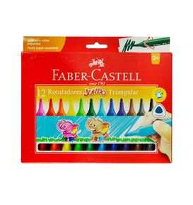 Faber-Castell - Rotulador Jumbo triangular x12 colores