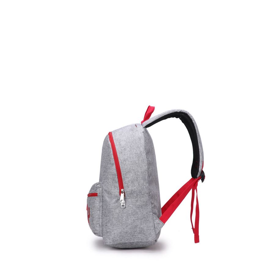 Faber-Castell - Mochila Energetic gris / cierre rojo