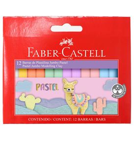 Faber-Castell - Plasticina Pastel x12 barras (6 colores)
