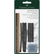 Faber-Castell - Blíster con 10 piezas Pitt Carbón