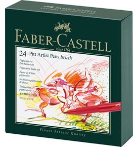 Faber-Castell - Estuche con 24 rotuladores Pitt Artist Pen