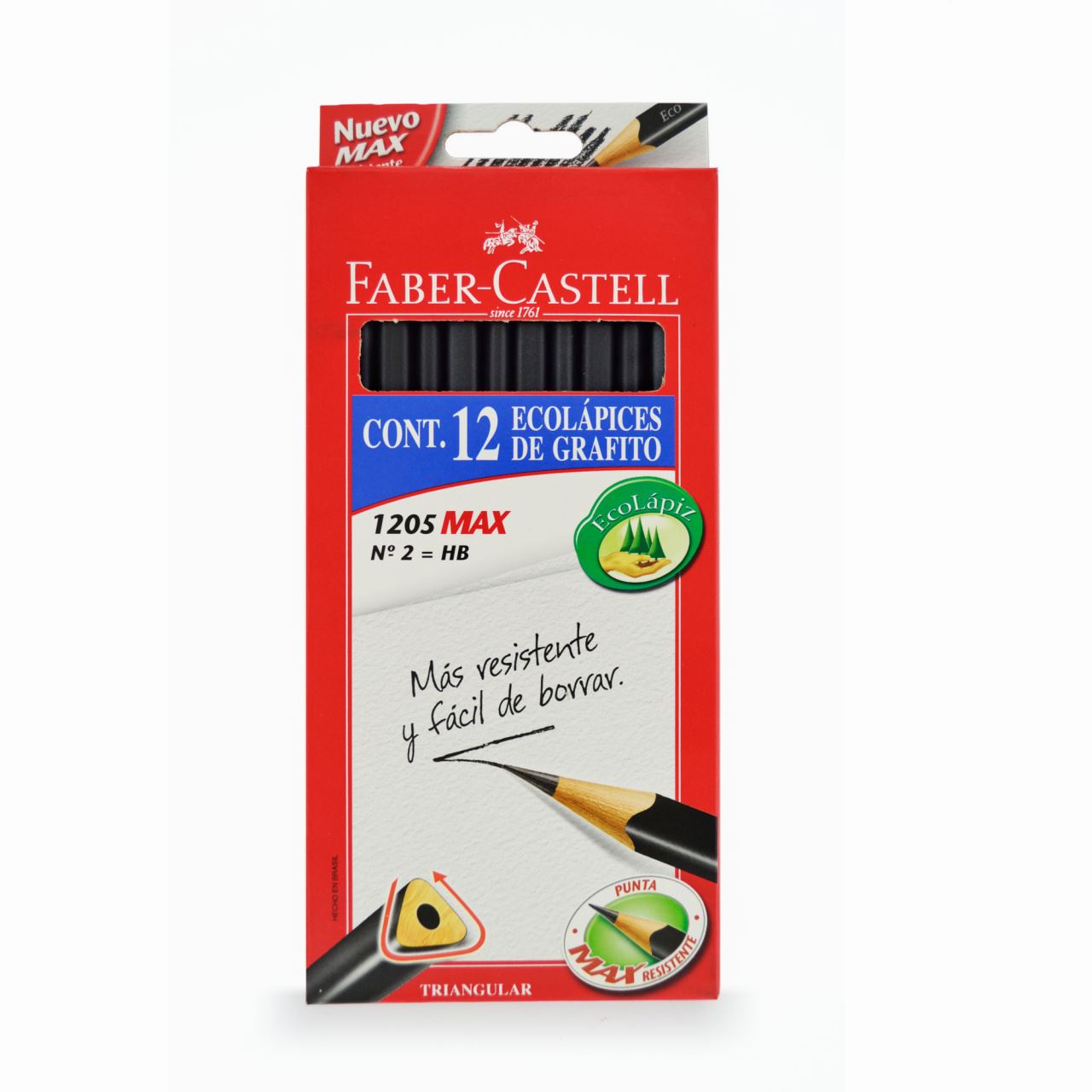 Faber-Castell - Lápiz grafito triangular x12