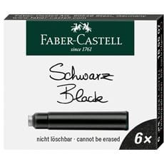 Faber-Castell - Cartuchos de tinta, estándar, 6x negro