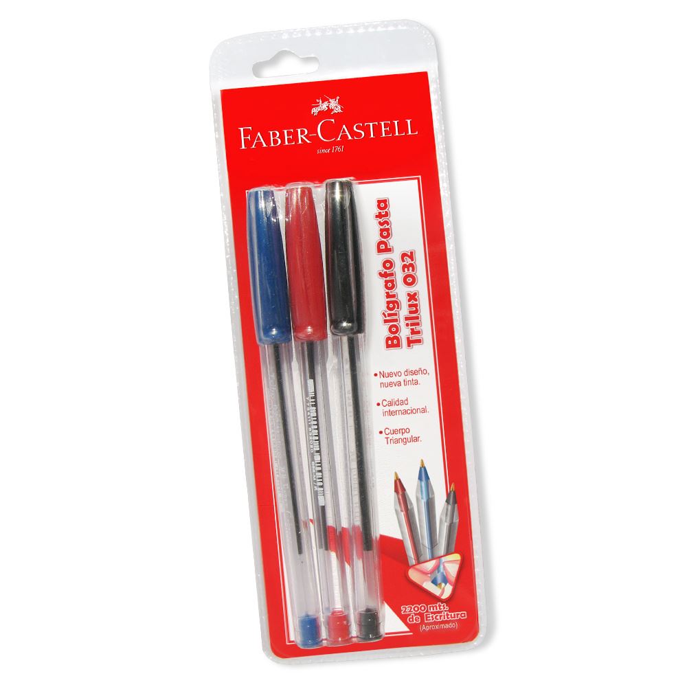 Faber-Castell - Bolígrafo Trilux 032 M 3 colores