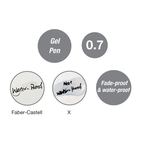 Faber-Castell - Roller True Gel Colour, 0,7 mm, negro